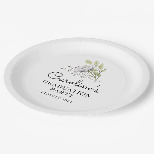 2022 Graduatiepartij voor wilde bloemen Papieren Bordje (Gekanteld)