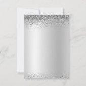 2022 Graduation Party Glitter Silver Black Kaart (Achterkant)