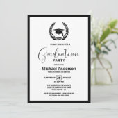 2022 Graduation Party (Wreath en Mortarboard) Kaart (Staand voorkant)