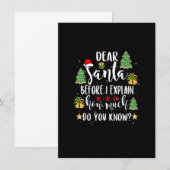 2022 Grappig kerstfeest t-shirt Kinder Volwassenen Kaart (Voorkant / Achterkant)