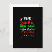 2022 Grappig kerstvolwassenen Kinder kerstman die  Kaart (Voorkant / Achterkant)