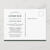 2022 Groen Modern Eenvoudig Typografie 2 Foto Grad Aankondigingskaart (Achterkant)