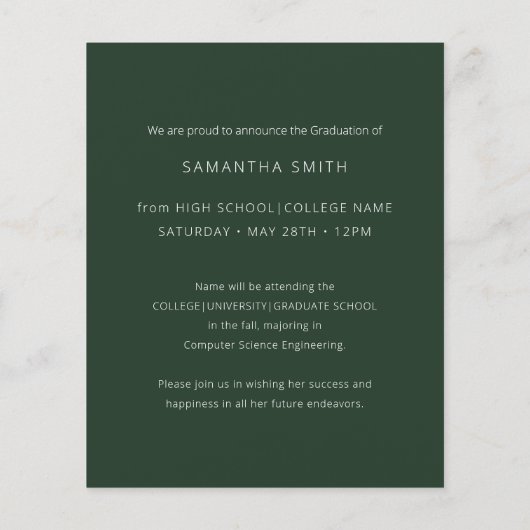 2022 Groene Moderne 2 Aankondiging Afstudeerder fo (Achterkant)