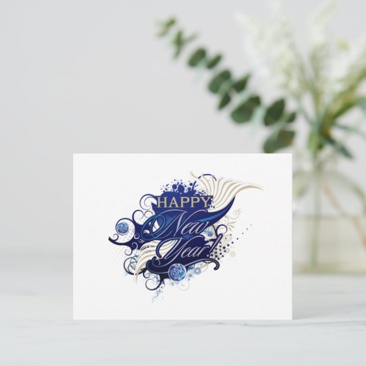 2022 Happy New Year Briefkaart (Staand voorkant)