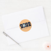 2022 Happy New Year Klassieke Round Sticker (Envelop)