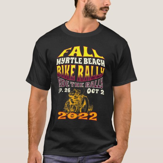 2022 Herfst Myrtle Beach Bike Rally Groovey on Fro T-shirt (Voorkant)