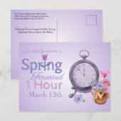 2022 Herinnering voor zomertijd Postcar op zomerti Briefkaart (Voorkant / Achterkant)