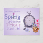 2022 Herinnering voor zomertijd Postcar op zomerti Briefkaart (Voorkant)