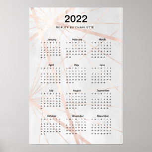 2022! Het moderne Poster van de Kalender van de Wa