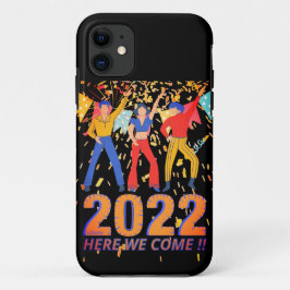 2022 HIER KOMEN WE grappige nieuwe jaren, een cade Case-Mate iPhone Case
