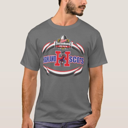 2022 High land Scots Trojan Horse Tournament Team T-shirt (Voorkant)