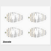 2022 Honingvoeding: Bijen en Baby Ovale Sticker