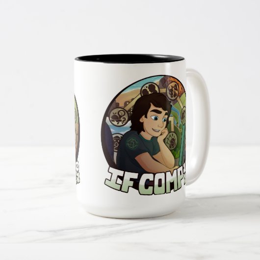 2022 IFComp Two-Tone Large Coffee Mok (Voorkant rechts)