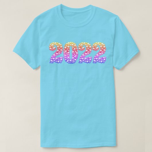 2022 in Colorful Skulls T-Shirt (Design voorkant)
