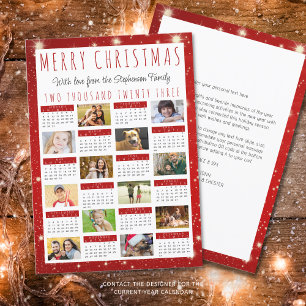 2022 Jaar in de Review 2023 Kalender 12 Foto's Feestdagenkaart