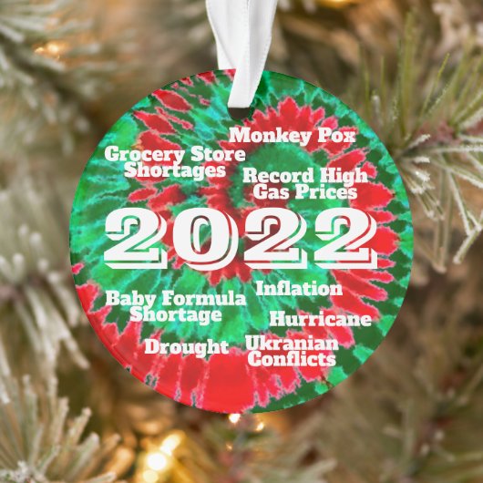 2022 jaar in Review Funny Current Events Keepomwil Ornament (Boom)