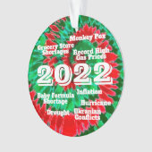 2022 jaar in Review Funny Current Events Keepomwil Ornament (voorkant)