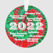 2022 jaar in Review Funny Current Events Keepomwil Ornament (voorkant)