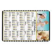 2022 Jaar Maandelijkse Agenda Strepen | Aangepaste Magneet (Horizontaal)