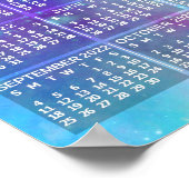 2022 Jaar Maandelijkse Kalender Boho Watercolor 3  Poster (Hoek)