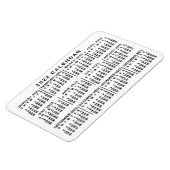 2022 Jaar Maandelijkse Kalender Klassieke Wit en Z Magneet (Linkerzijde)