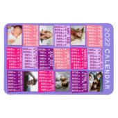 2022 jaar Maandelijkse kalender Kute Mod Foto Coll Magneet (Horizontaal)