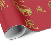 2022 jaar tijgerverpakkingspapier cadeaupapier (Rol Hoek)