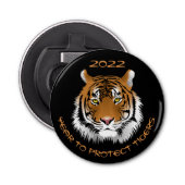 2022 Jaar van de bescherming van trekkers Button Flesopener (Voorkant)