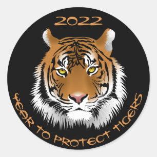 2022 Jaar van de bescherming van trekkers Ronde Sticker