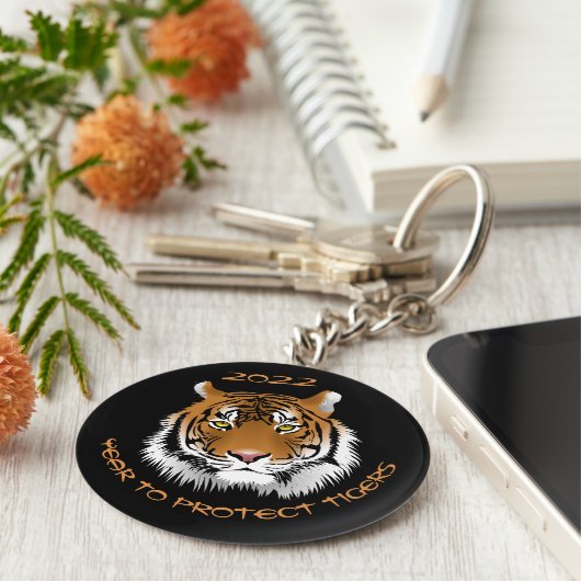 2022 Jaar van de bescherming van trekkers Sleutelhanger (Zijkant)