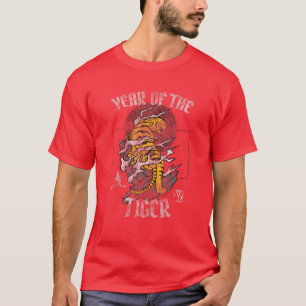 2022 Jaar van de Chinese dierentuin in de tijger T-shirt