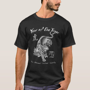 2022 Jaar van de Chinese dierentuin in de tijger T-shirt