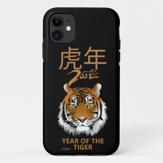 2022 JAAR VAN DE KWESTIE VAN HET TIGER Chinese NIE Case-Mate iPhone Case (Achterkant)
