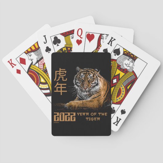 2022 JAAR VAN DE KWESTIE VAN HET TIGER Chinese NIE Pokerkaarten (Achterkant)