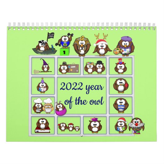 2022 jaar van de owl kalender (Hoes)