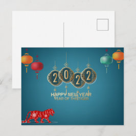 2022 Jaar van de tijger Briefkaart