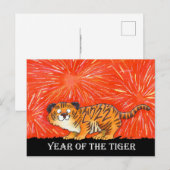 2022 Jaar van de tijger Briefkaart (Voorkant / Achterkant)