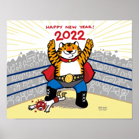 2022 Jaar van de Tijger - Lunar nieuwjaar Poster (Voorkant)