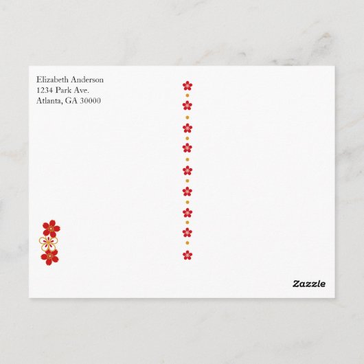 2022 Jaar van het Briefkaart van de Tijger (Achterkant)