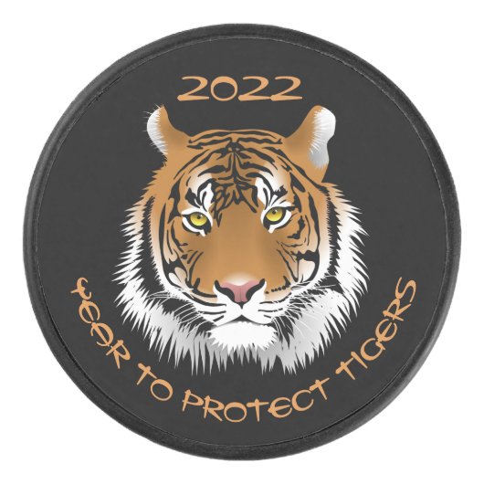 2022 Jaar voor bescherming van trekkers Klassiek Hockey Puck (Voorkant)