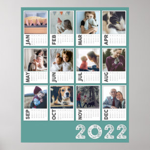2022 Jaarkalender Moderne Fotocollage Poster
