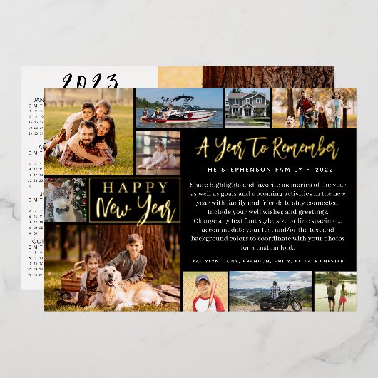 2022 Jaaroverzicht 11 Foto 2023 Agenda Folie Feestdagenkaart (Voorkant / Achterkant)