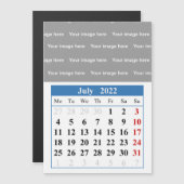 2022 Juli kalender Magnetische kaart (Voorkant / Achterkant)