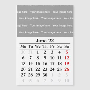 2022 June kalender Magnetic Card