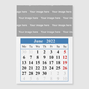 2022 June kalender Magnetic Card