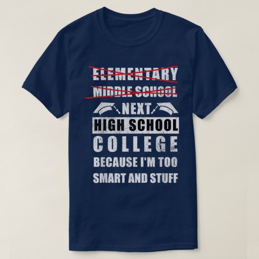 2022 Junior High Graduation Funny Middle School Gr T-shirt (Design voorkant)