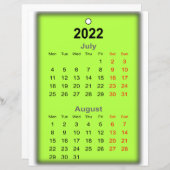 2022 Kalender Juli Augustus Druk op.. (Voorkant / Achterkant)