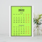 2022 Kalender Juli Augustus Druk op.. (Staand voorkant)