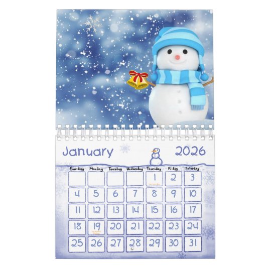 2022 Kalender Kerstmis Sneeuwman (Jan 2026)