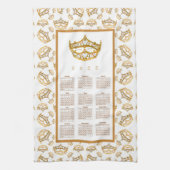 2022 Kalender Koningin Harten Gold Crown Tiara Bor Theedoek (Verticaal)